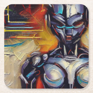 SF - Artificial Intelligence Hero 2 Square Paper Coaster