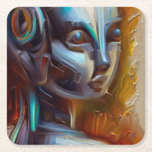 SF - Artificial Intelligence Hero 3 Square Paper Coaster
