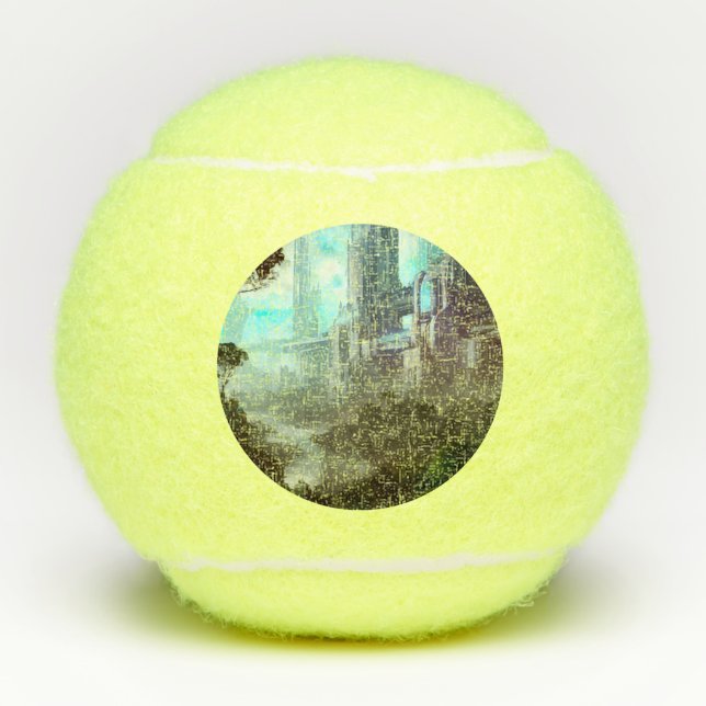 SF City Forest Planet (4) Tennis Balls (Front)