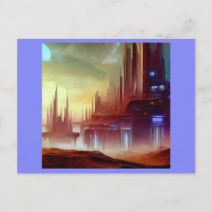 SF City On a Strange Planet 1 Postcard