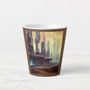 SF City On a Strange Planet 2 Latte Mug