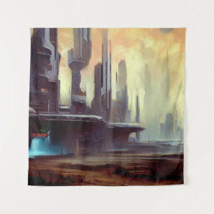 SF City On a Strange Planet 2 Tapestry