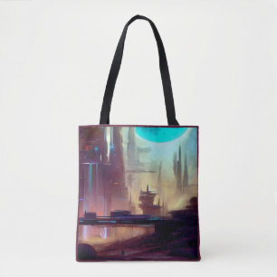 SF City On a Strange Planet 3 Tote Bag