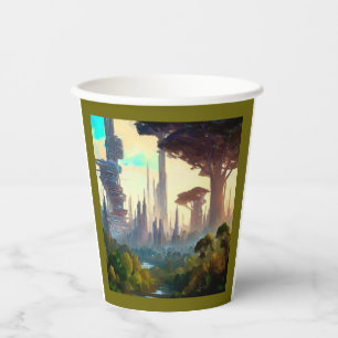 SF - City On Forest Planet 1 Paper Cups