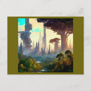 SF - City On Forest Planet 1 Postcard