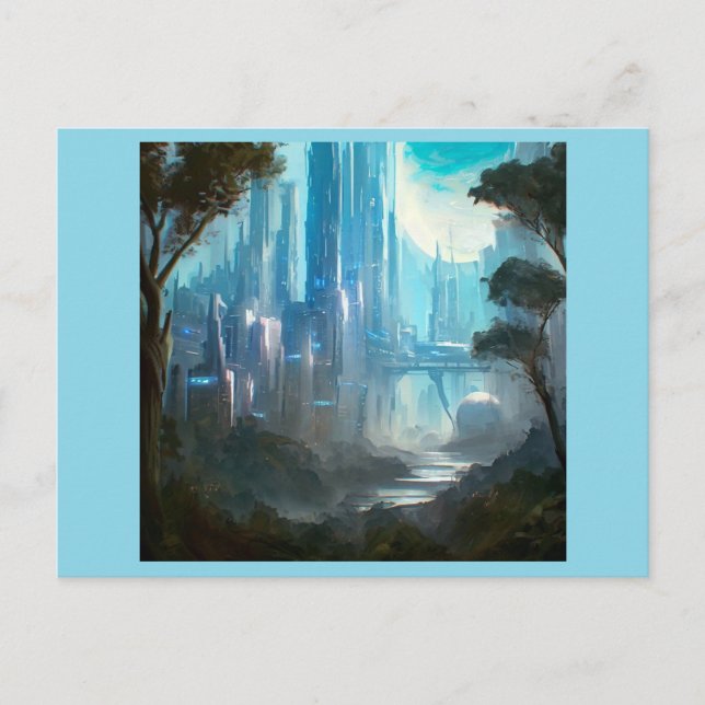 SF - City On Forest Planet 2 Postcard (Front)