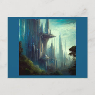 SF - City On Forest Planet 3 Postcard