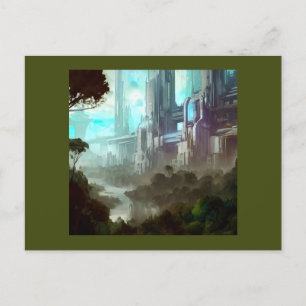 SF - City On Forest Planet 4 Postcard