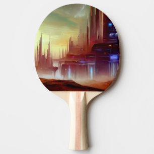 SF City Strange Planet (1) Ping Pong Paddle