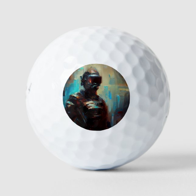 SF - Cyberpunk Hero (1) Golf Balls (Front)