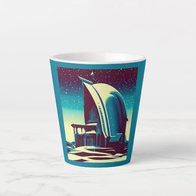 SF Futuristic Church 1 Latte Mug (Front)
