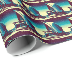 SF Futuristic Church 1 Wrapping Paper