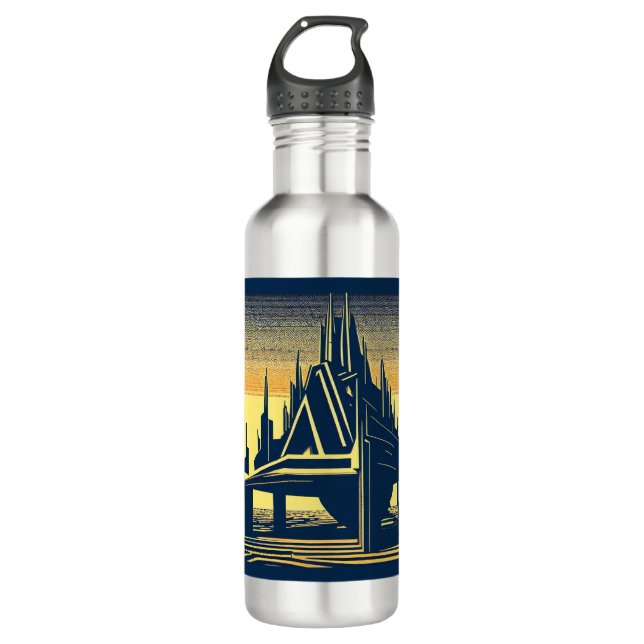 SF Futuristic Church 2 710 Ml Water Bottle (Front)