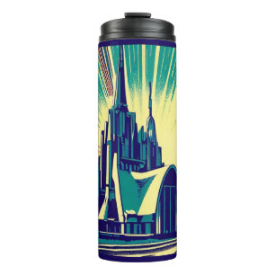 SF Futuristic Church 3 Thermal Tumbler