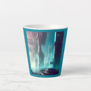 SF Futuristic City 1 Latte Mug