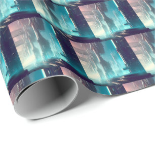 SF Futuristic City 1 Wrapping Paper
