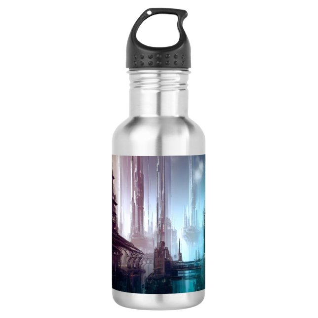 SF Futuristic City 2 710 Ml Water Bottle (Front)