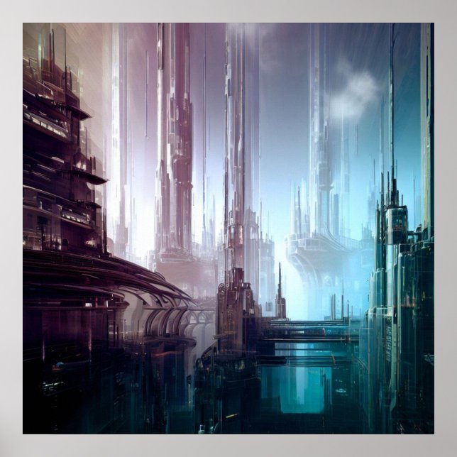 SF Futuristic City 2 Poster (Front)