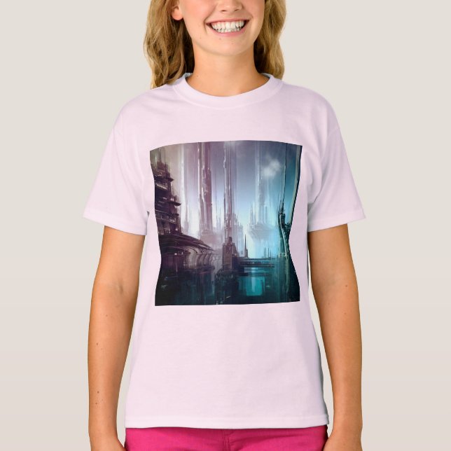 SF Futuristic City 2 T-Shirt (Front)