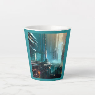 SF Futuristic City 3 Latte Mug