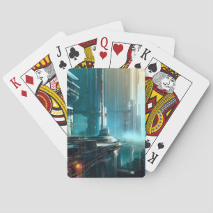SF Futuristic City 3 Playing Cards