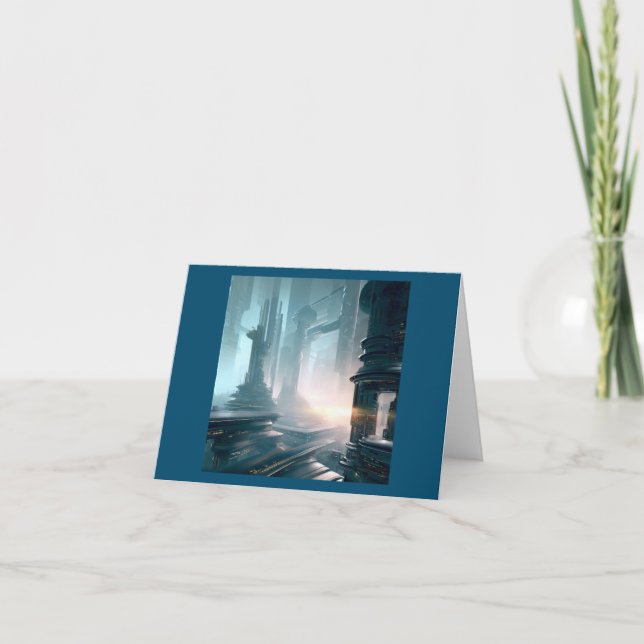 SF Futuristic City 4 Card (Front)