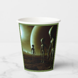 SF Gray Aliens 1 Paper Cups