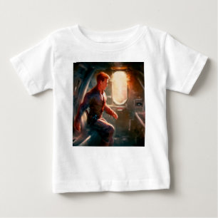 SF Hero Aboard Spaceship 1 Baby T-Shirt
