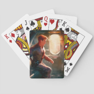SF Hero Aboard Spaceship 1 Playing Cards