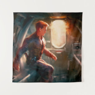 SF Hero Aboard Spaceship 1 Tapestry