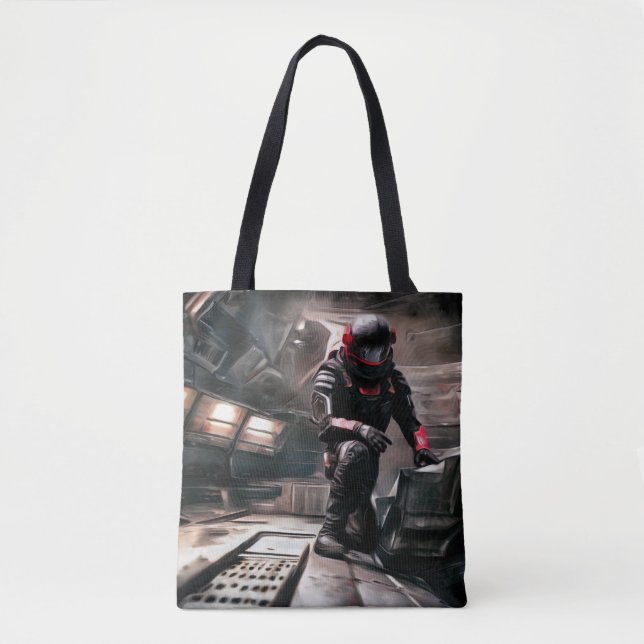 SF Hero Aboard Spaceship 3 Tote Bag (Front)