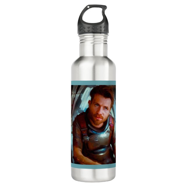 SF Hero Aboard Spaceship 4 710 Ml Water Bottle (Front)
