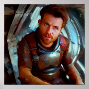 SF Hero Aboard Spaceship 4 Poster