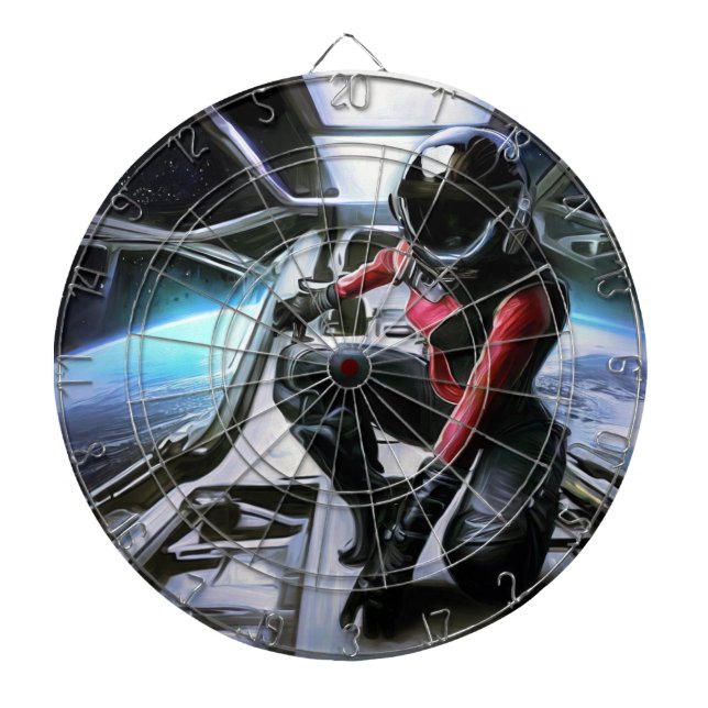 SF Hero In Spaceship (2) Dartboard (Front)