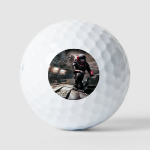 SF Hero In Spaceship (3) Golf Balls