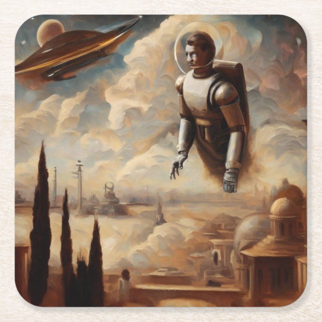 SF Italian Masters Style 1 Square Paper Coaster (Front)