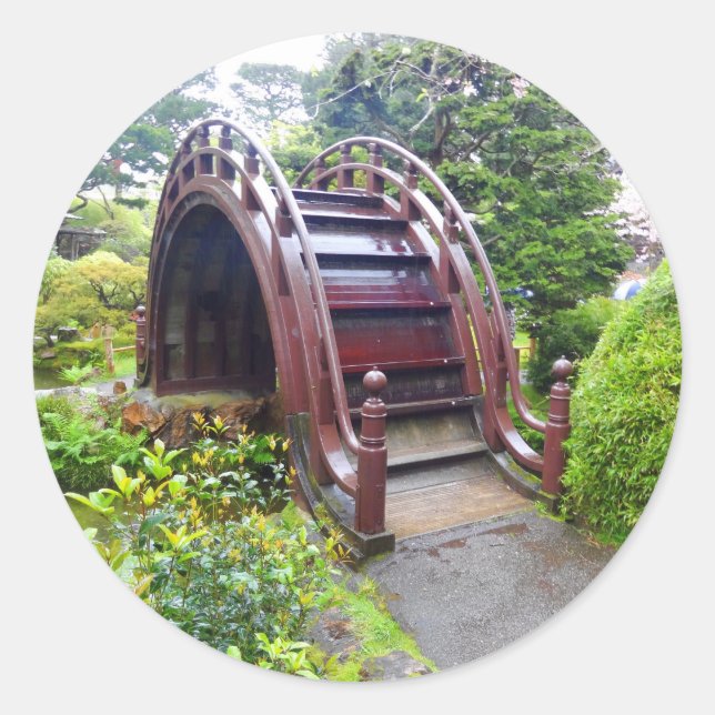 SF Japanese Tea Garden Drum Bridge #3 Stickers (Front)