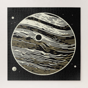 SF Jupiter Woodcut 1 Jigsaw Puzzle
