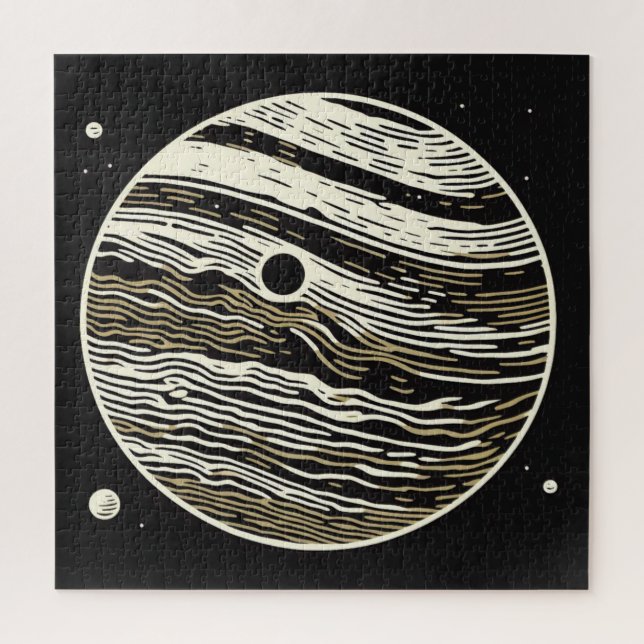 SF Jupiter Woodcut 1 Jigsaw Puzzle (Vertical)