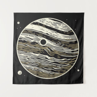 SF Jupiter Woodcut 1 Tapestry