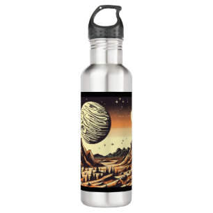 SF Mars Landscape Woodcut 1 710 Ml Water Bottle