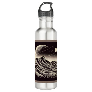 SF Mars Landscape Woodcut 3 710 Ml Water Bottle