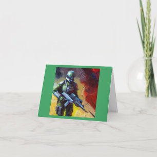 SF - Military Hero 2 Folded Greeting Card