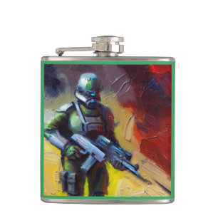 SF - Military Hero 2 Hip Flask