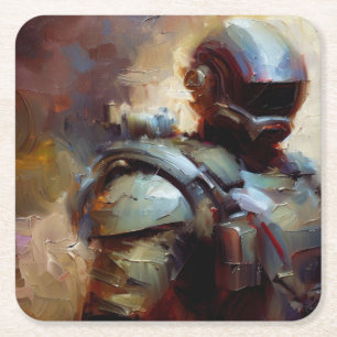 SF - Military Hero 3 Square Paper Coaster