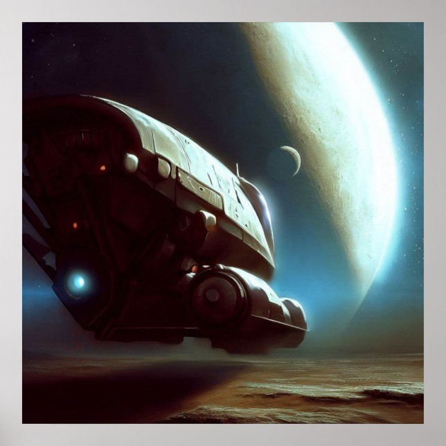 SF Orbiting Spaceship 1 Poster (Front)