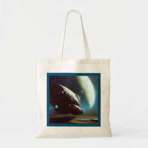 SF Orbiting Spaceship 1 Tote Bag