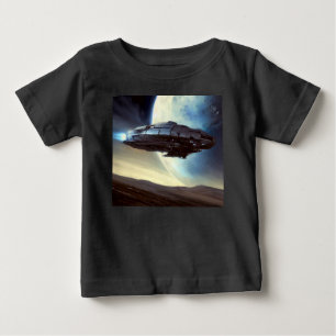 SF Orbiting Spaceship 2 Baby T-Shirt