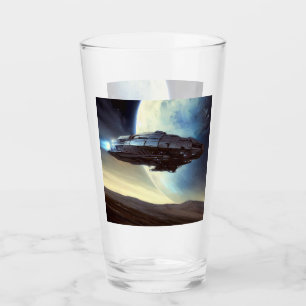 SF Orbiting Spaceship 2 Glass