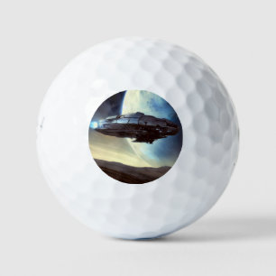 SF Orbiting Spaceship (2) Golf Balls